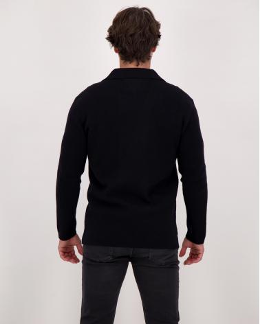 VESTE TAGLIATORE MAILLE CROISEE  WILLOW Noir