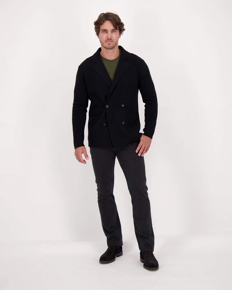 VESTE TAGLIATORE MAILLE CROISEE  WILLOW Noir