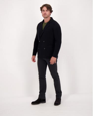VESTE TAGLIATORE MAILLE CROISEE  WILLOW Noir