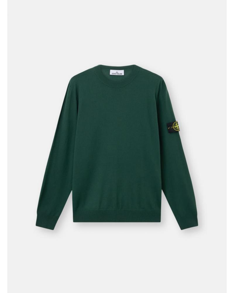 PULL STONE ISLAND COL ROND 5100071 C4 005E JUNIPER VERT