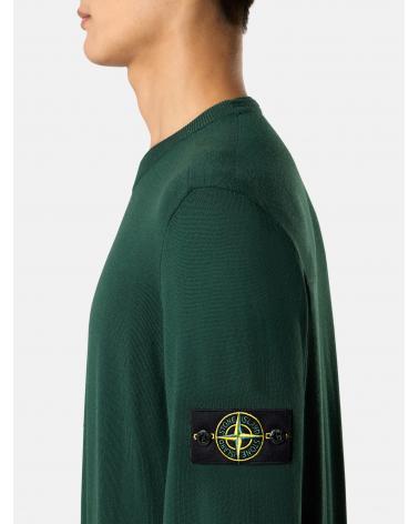 PULL STONE ISLAND COL ROND 5100071 C4 005E JUNIPER VERT