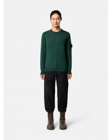 PULL STONE ISLAND COL ROND 5100071 C4 005E JUNIPER VERT