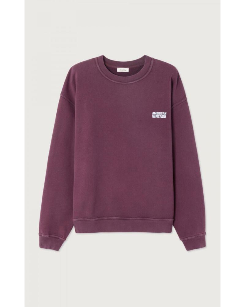 SWEAT COL ROND AMERICAN VINTAGE BORDEAUX