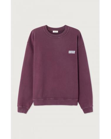 SWEAT COL ROND AMERICAN VINTAGE BORDEAUX