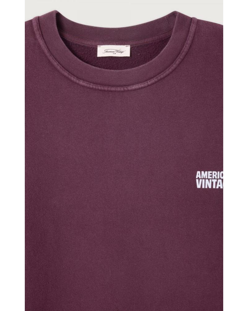 SWEAT COL ROND AMERICAN VINTAGE BORDEAUX