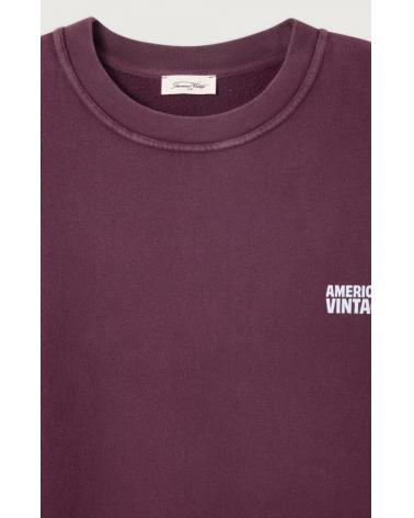 SWEAT COL ROND AMERICAN VINTAGE BORDEAUX