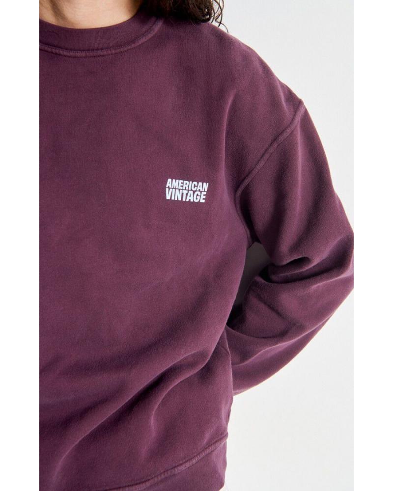 SWEAT COL ROND AMERICAN VINTAGE BORDEAUX