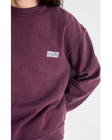 SWEAT COL ROND AMERICAN VINTAGE BORDEAUX