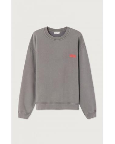 SWEAT COL ROND AMERICAN VINTAGE GRIS