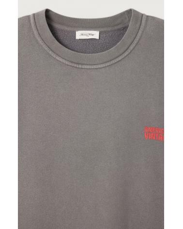 SWEAT COL ROND AMERICAN VINTAGE GRIS