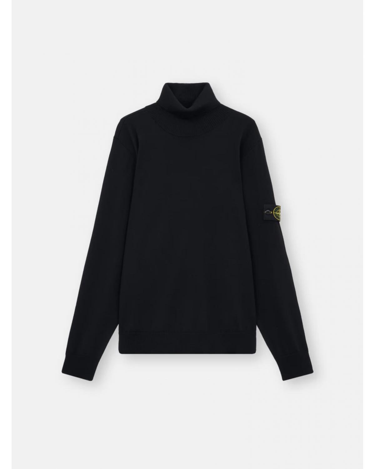 PULL COL ROULÉ STONE ISLAND  5100025  S00C4 0029 NOIR
