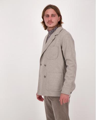 VESTE CROISEE TAGLIATORE BRAUN BEIGE