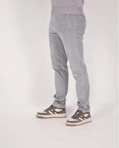 PANTALON BRIGLIA  BG03 VELOURS FINES CÔTES GRIS
