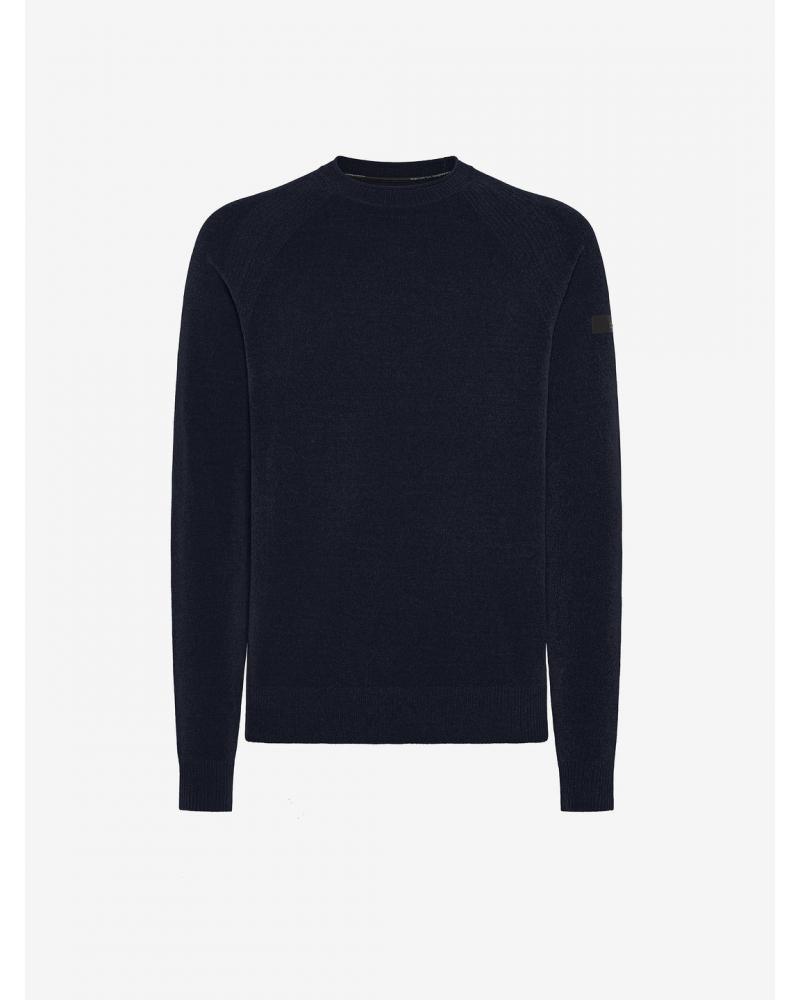 MAILLE COL ROND RRD 25132 BLU BLACK-BLEU
