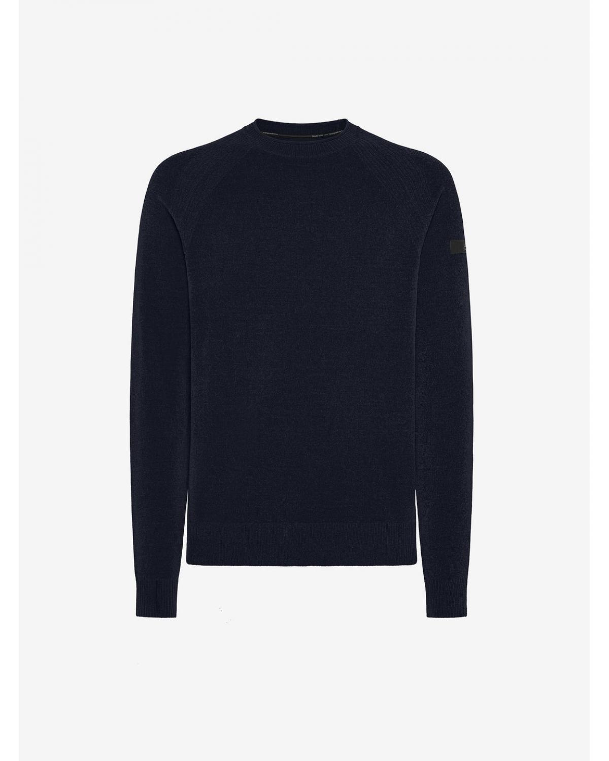MAILLE COL ROND RRD 25132 BLU BLACK-BLEU