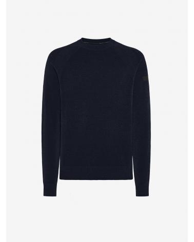 MAILLE COL ROND RRD 25132 BLU BLACK-BLEU