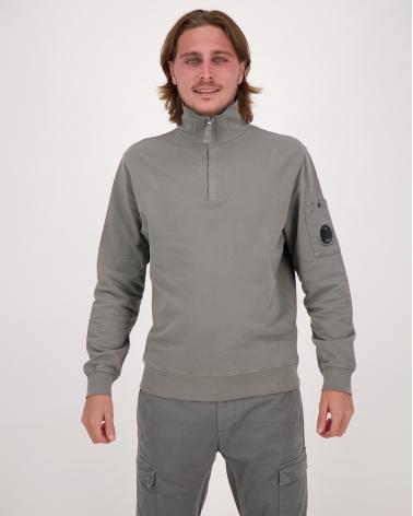 SWEAT POLO COLLAR SS 102A CP COMPANY GRIS