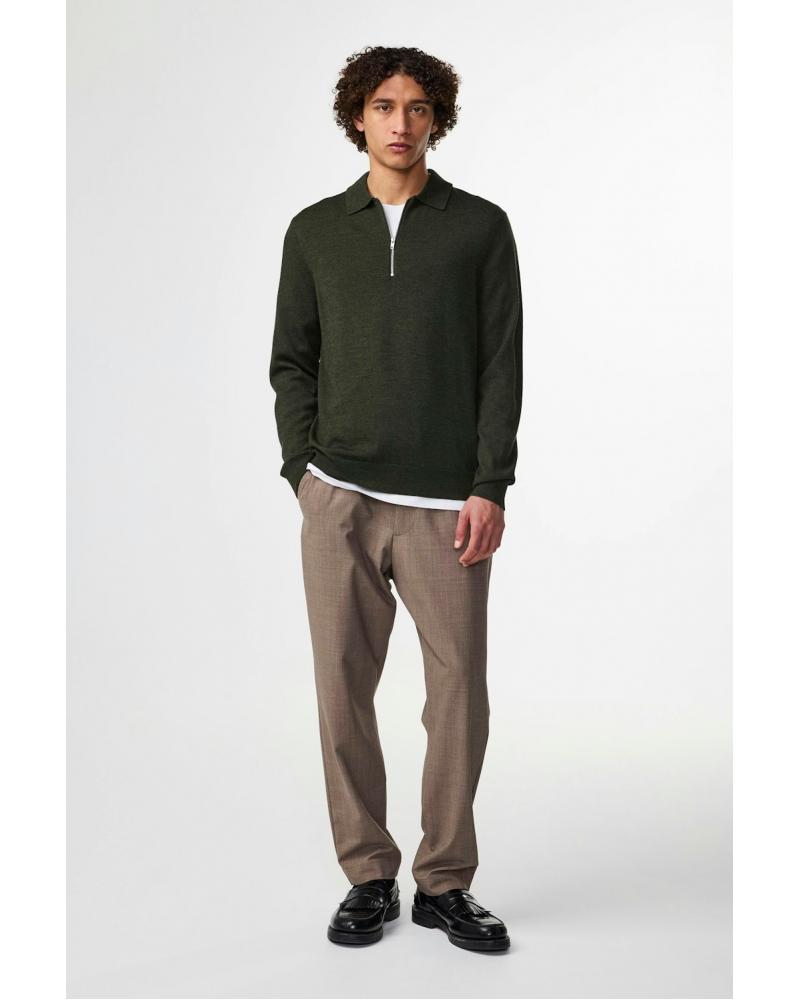 MAILLE POLO NN.07 SERGIO ZIPPÈ VERT MILITAIRE