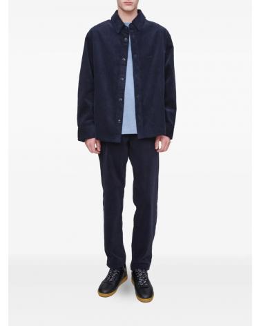 SURCHEMISE A.P.C VELOURS CÔTELÈ Marine