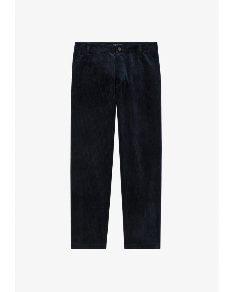 PANTALON A.P.C. LAWRENCE VELOURS COTELE MARINE