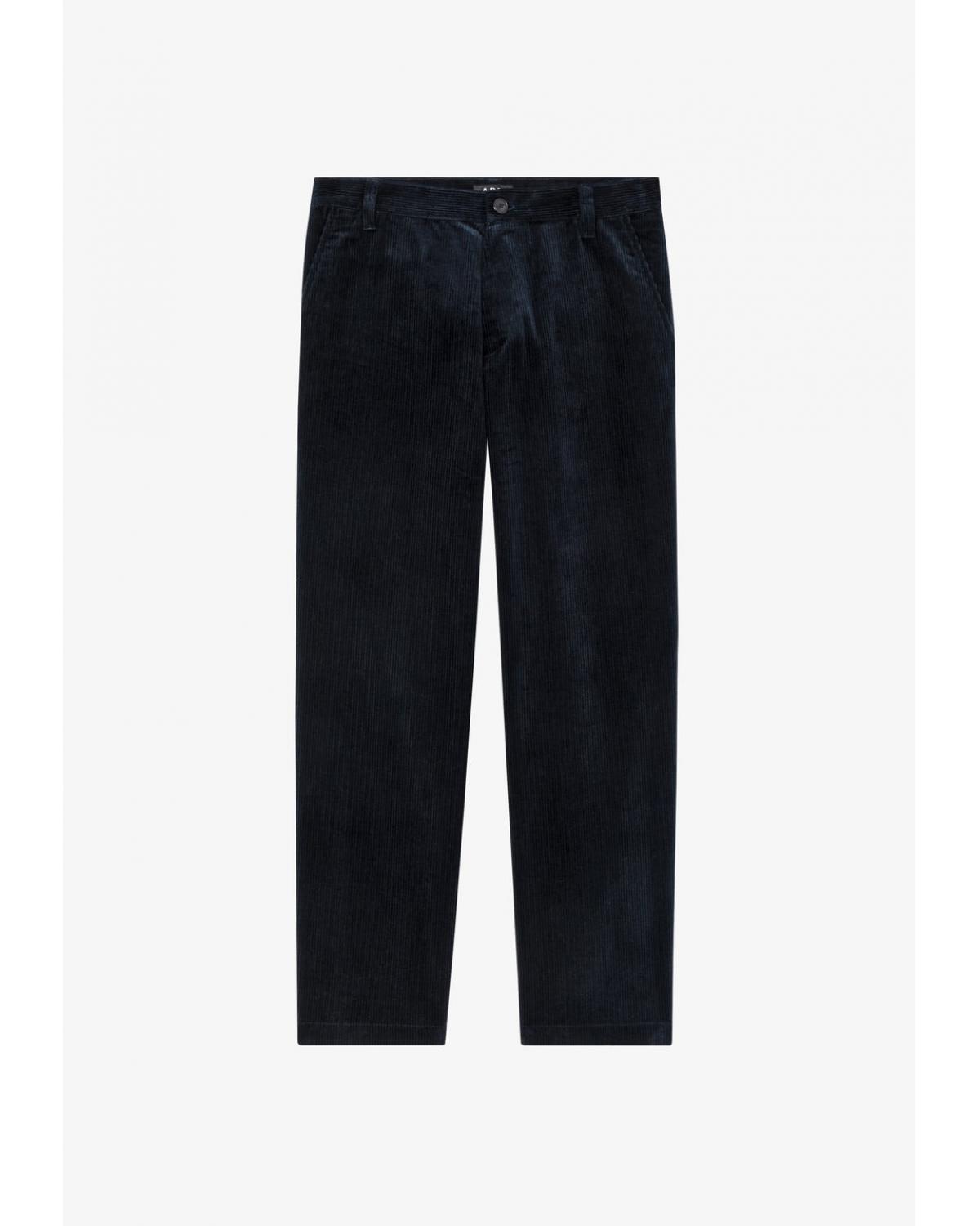PANTALON A.P.C. LAWRENCE VELOURS COTELE MARINE