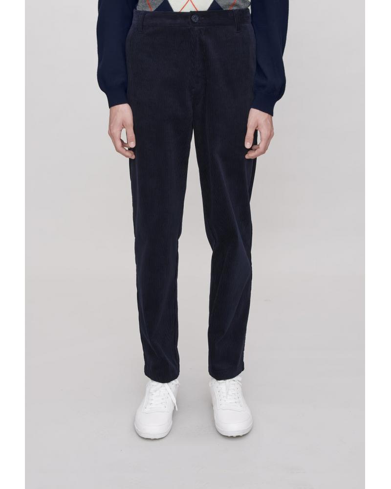 PANTALON A.P.C. LAWRENCE VELOURS COTELE MARINE