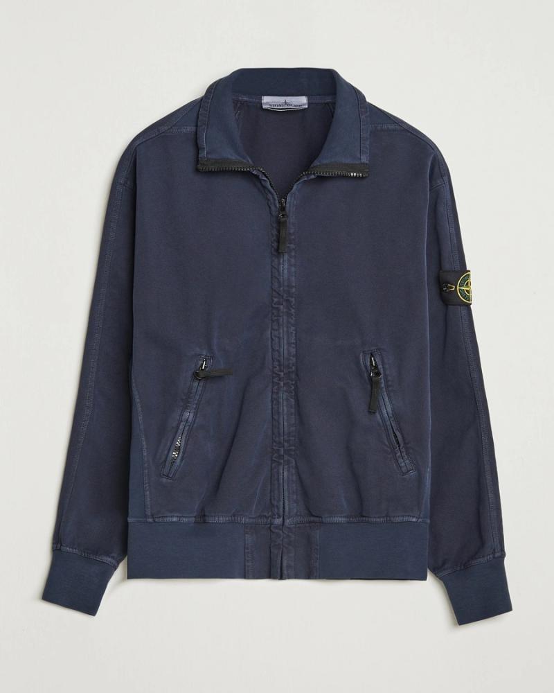 BLOUSON SWEAT 6100017 0126 ORGANIC PANAMA COTTON 'OLD' EFFECT Encre