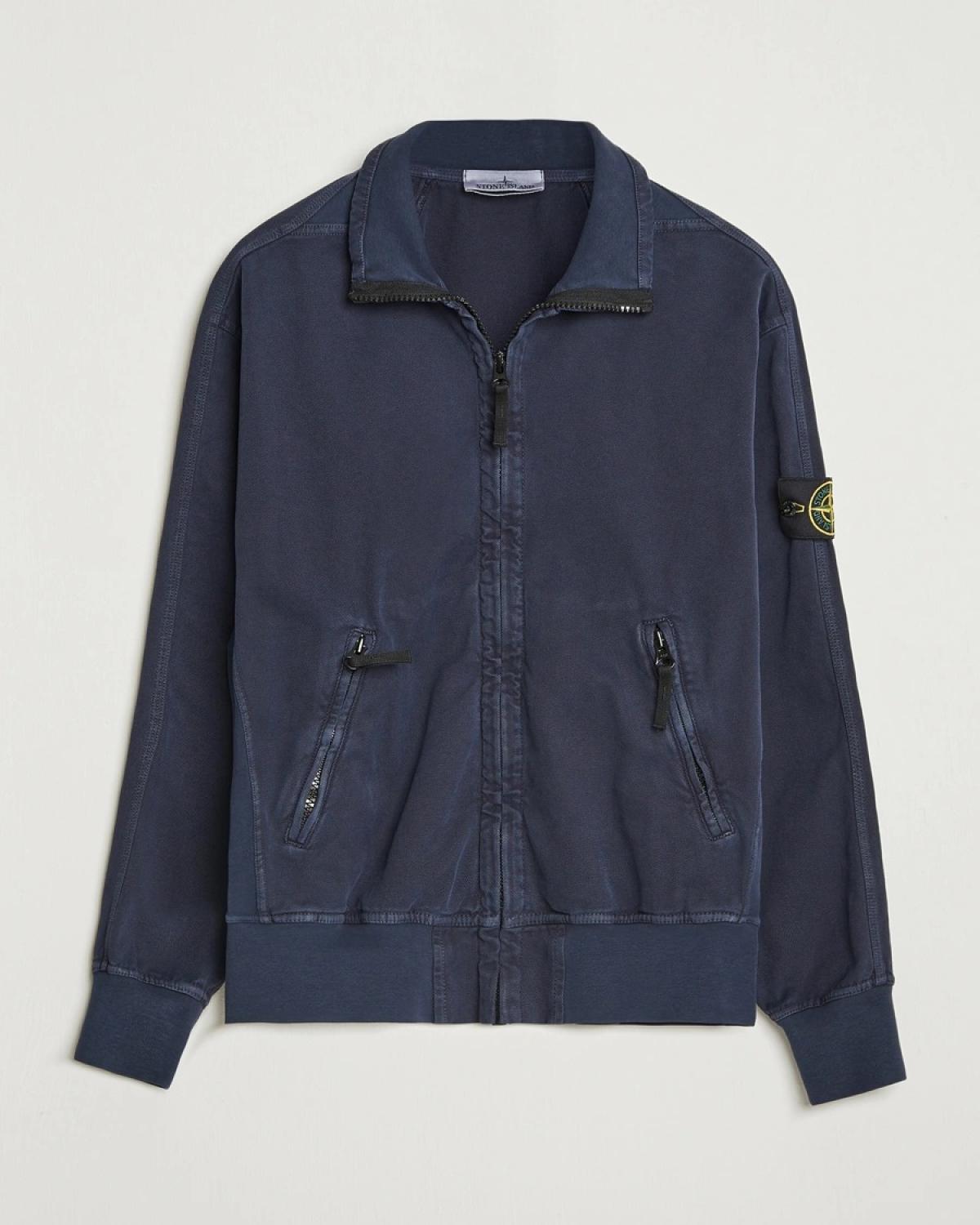 BLOUSON SWEAT 6100017 0126 ORGANIC PANAMA COTTON 'OLD' EFFECT Encre