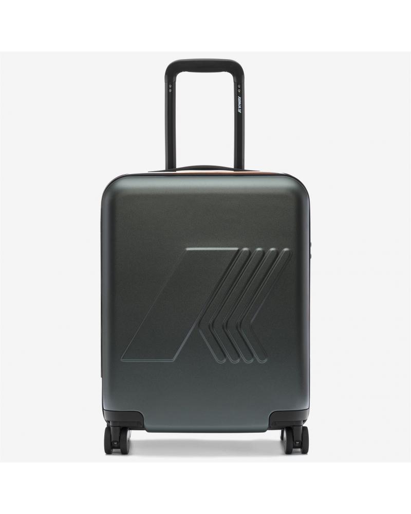 VALISE K-WAY EUDOXIE LOGO GREEN BLACK