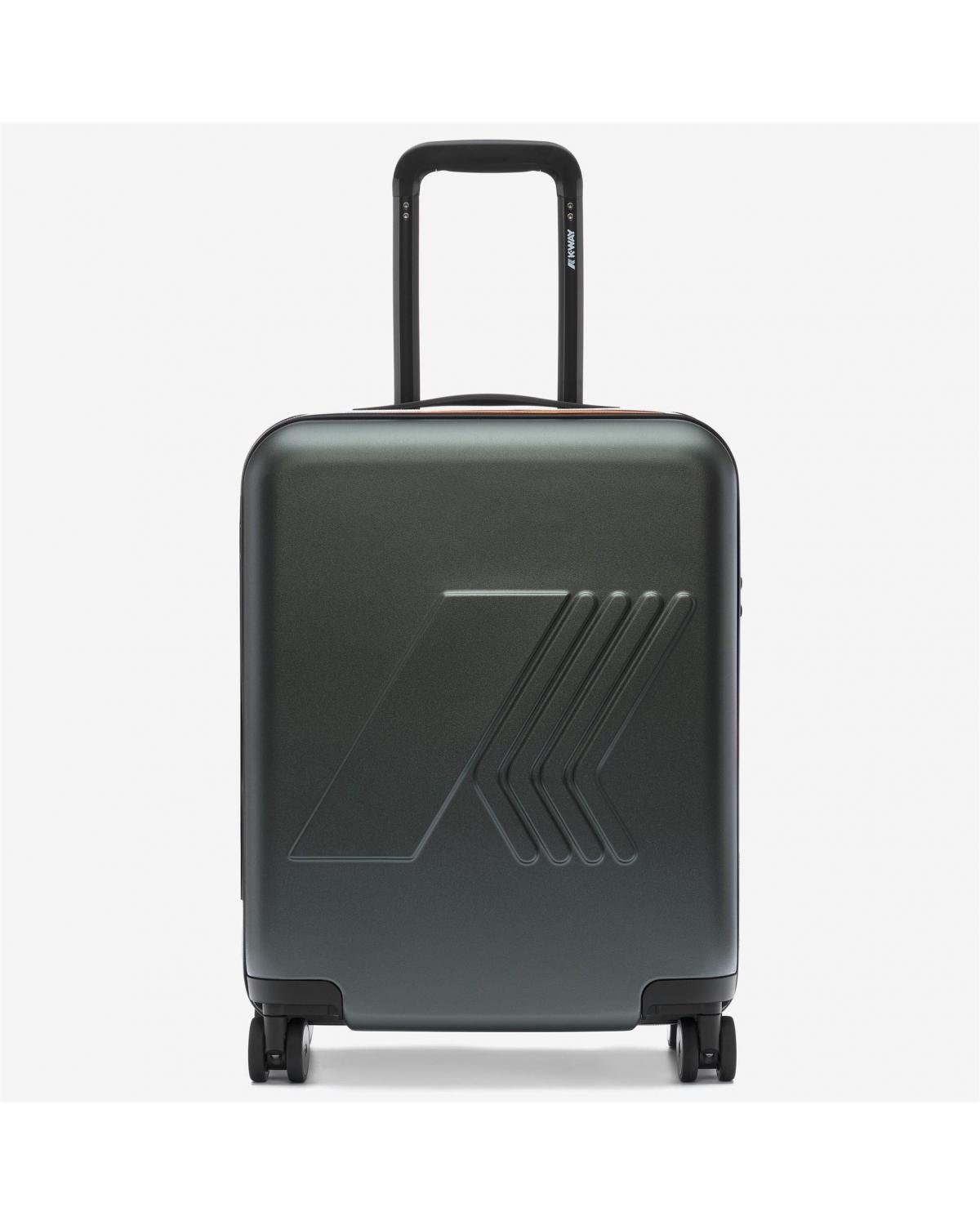 VALISE K-WAY EUDOXIE LOGO GREEN BLACK
