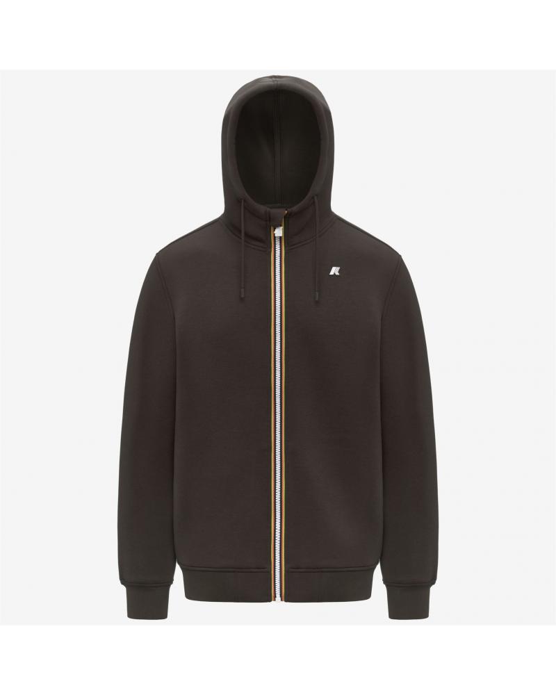 SWEAT K-WAY RAINER SPACER ZIPPÈ BLACK OLIVE