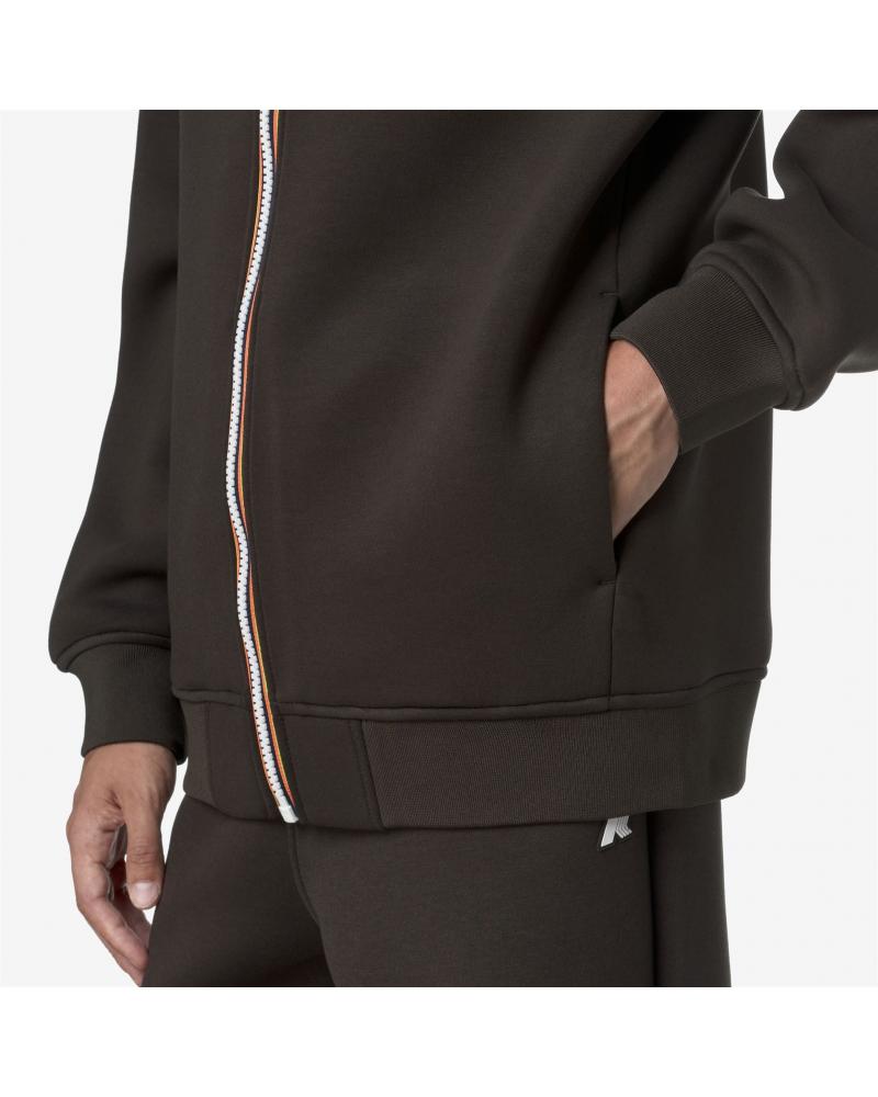 SWEAT K-WAY RAINER SPACER ZIPPÈ BLACK OLIVE