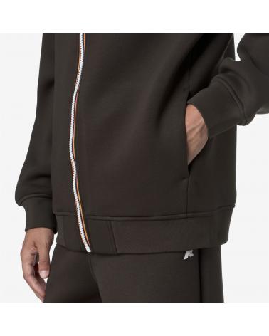 SWEAT K-WAY RAINER SPACER ZIPPÈ BLACK OLIVE