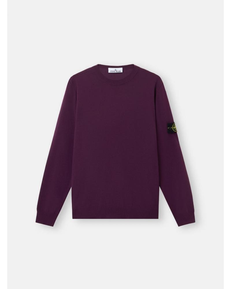 PULL STONE ISLAND COL ROND 5100071 C4  0017 BORDEAUX AMARANTH