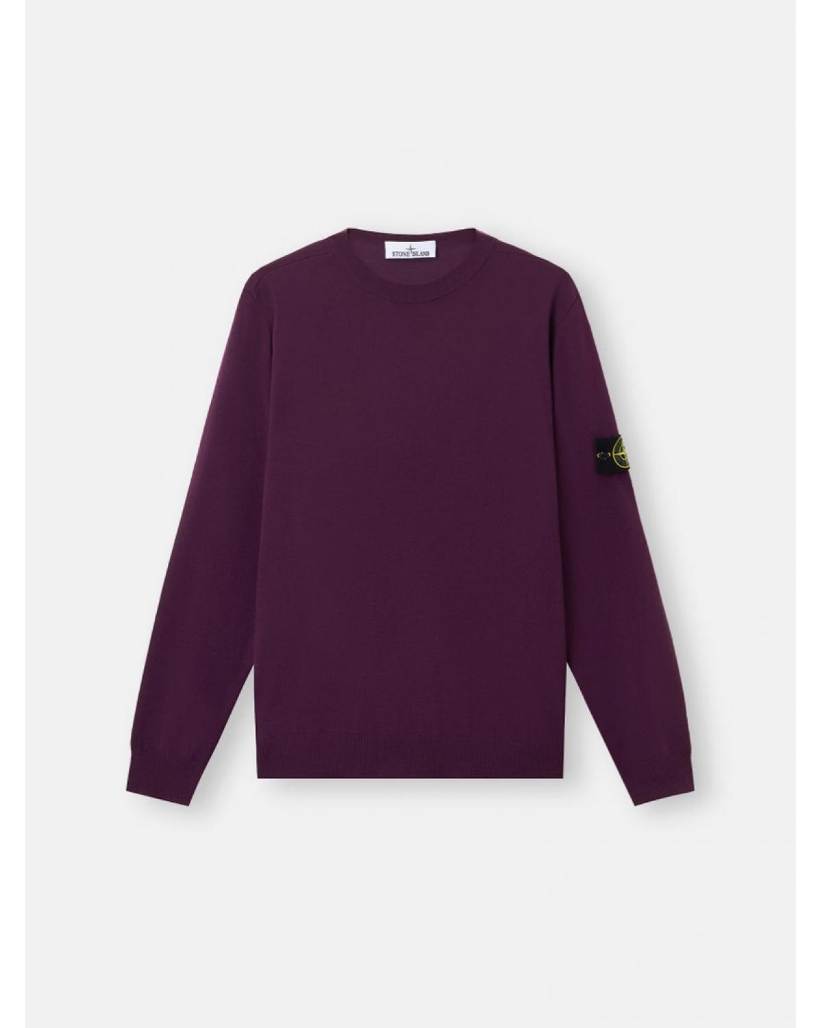 PULL STONE ISLAND COL ROND 5100071 C4  0017 BORDEAUX AMARANTH