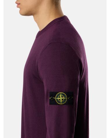 PULL STONE ISLAND COL ROND 5100071 C4  0017 BORDEAUX AMARANTH