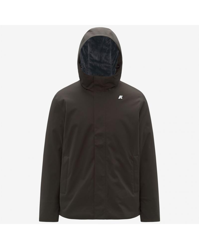 BLOUSON K-WAY JACKO TWILL MARMOTTA  BLACK -OLIVE BLUE BRONZE