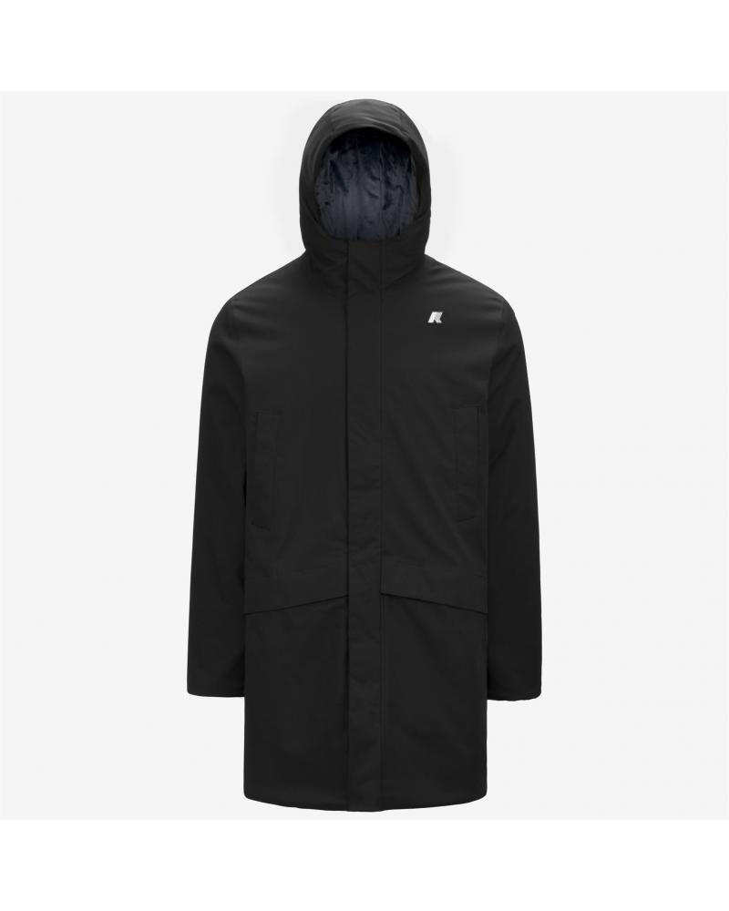 PARKA K-WAY  JARNO TWILL MARMOTTA -- BLACK-BLUE  NOIR