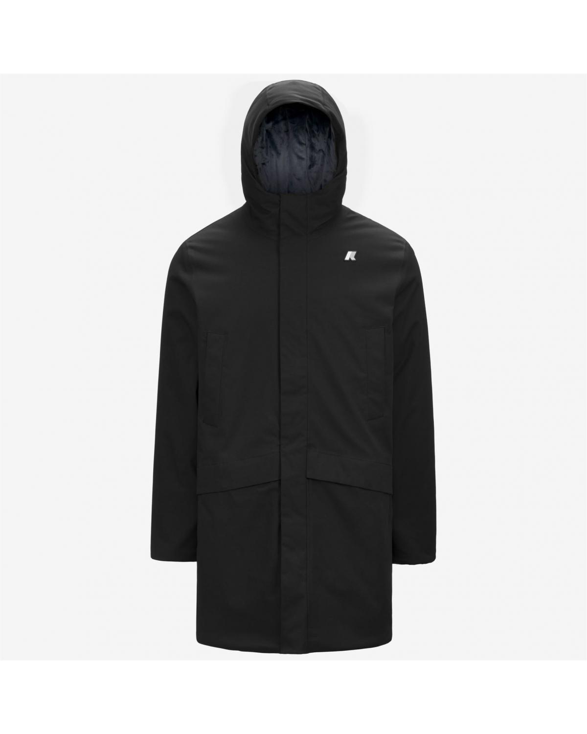 PARKA K-WAY  JARNO TWILL MARMOTTA -- BLACK-BLUE  NOIR