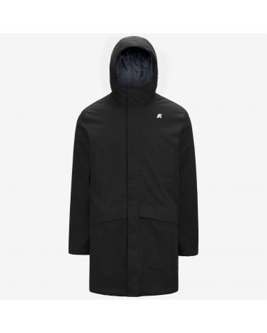 PARKA K-WAY  JARNO TWILL MARMOTTA -- BLACK-BLUE  NOIR