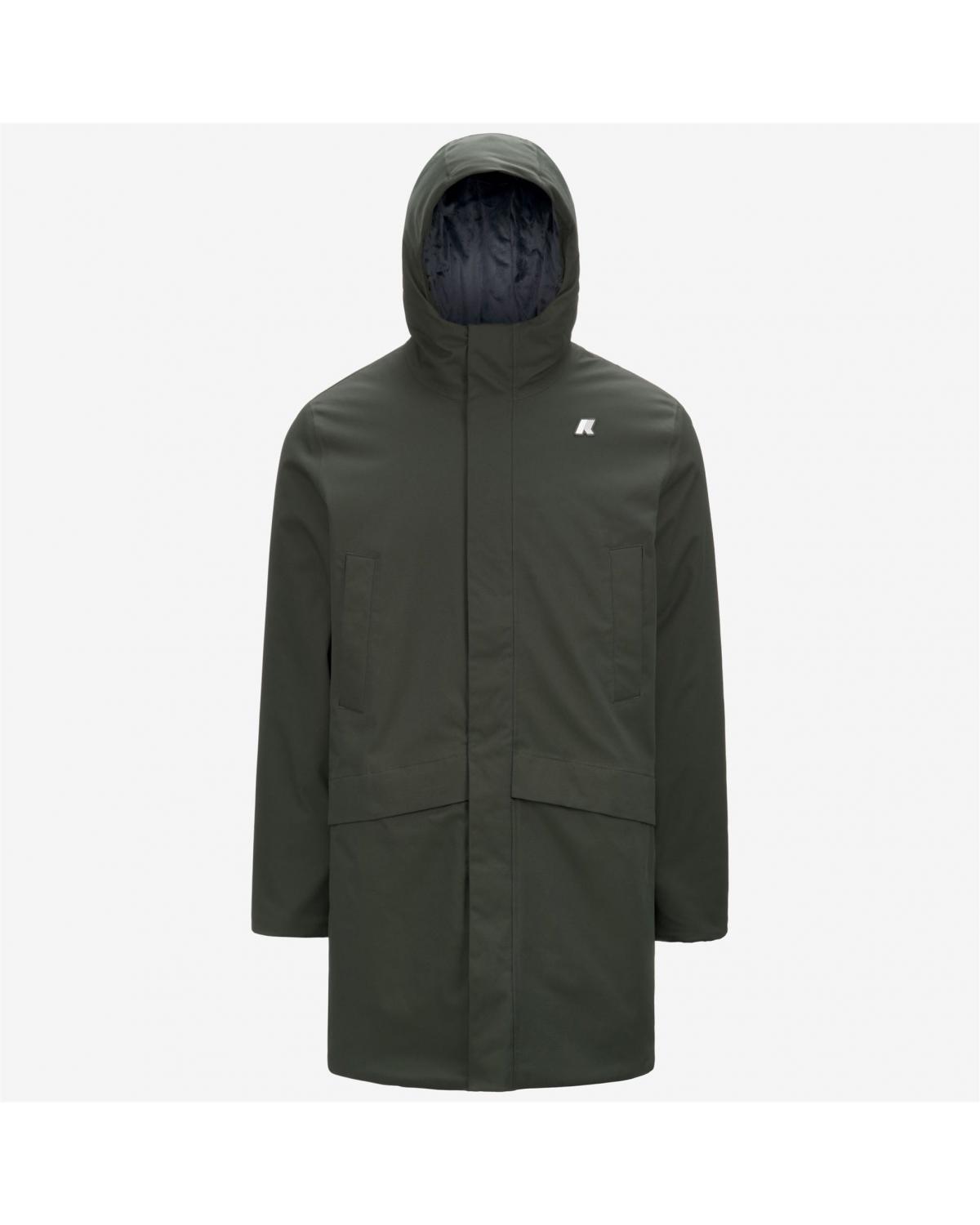 PARKA K-WAY  JARNO TWILL MARMOTTA --GREEN B BLUE VERT