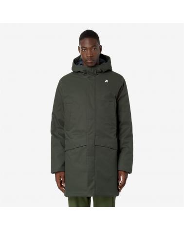 PARKA K-WAY  JARNO TWILL MARMOTTA --GREEN B BLUE VERT