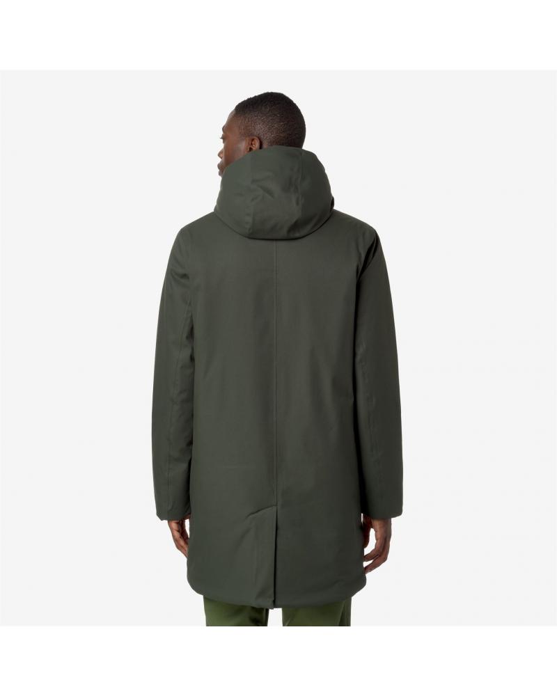 PARKA K-WAY  JARNO TWILL MARMOTTA --GREEN B BLUE VERT