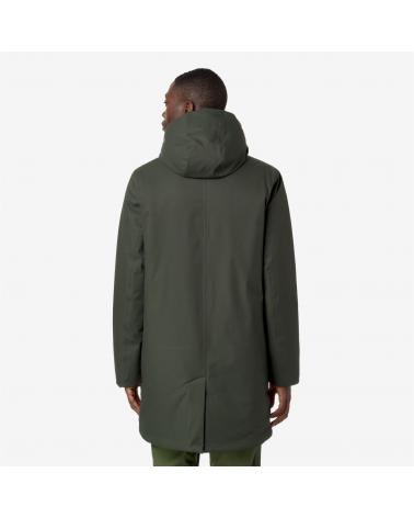 PARKA K-WAY  JARNO TWILL MARMOTTA --GREEN B BLUE VERT