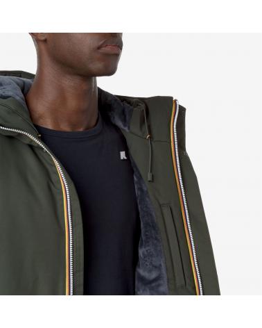 PARKA K-WAY  JARNO TWILL MARMOTTA --GREEN B BLUE VERT