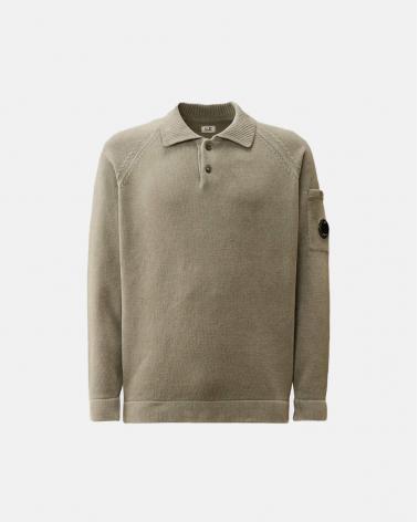 PULL POLO C.PCOMPANY MKN021 356 VERT MOUSSE