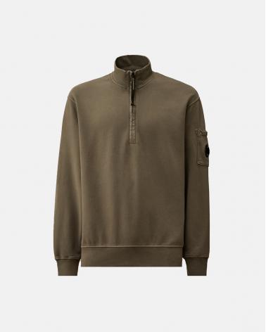 SWEAT C.P COMPANY POLO COLLAR SS145A 921 GRIS