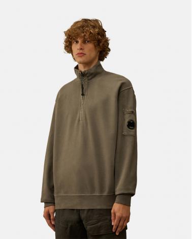 SWEAT C.P COMPANY POLO COLLAR SS145A 921 GRIS