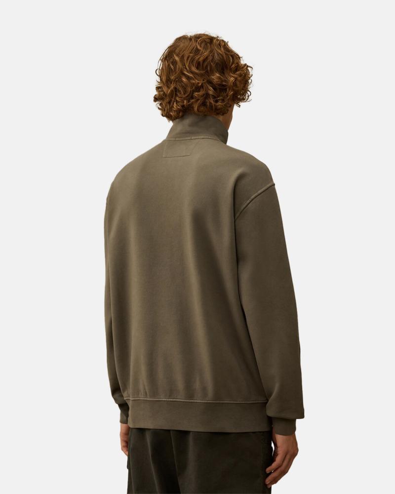 SWEAT C.P COMPANY POLO COLLAR SS145A 921 GRIS