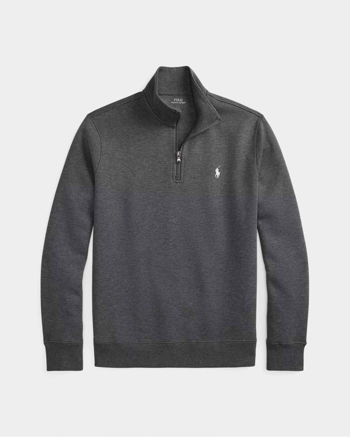 SWEAT DEMI ZIP RALPH LAUREN GRIS